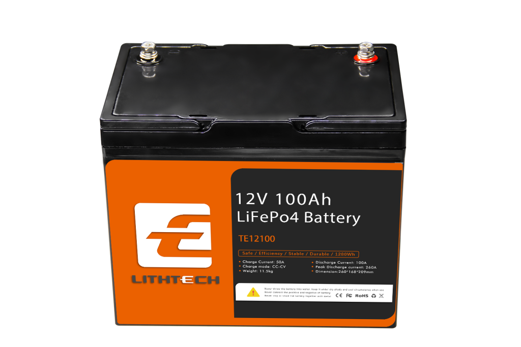 Batterie Lithium Lithtech 12V – 100Ah (1,25 kWh)