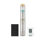 Pompe Solaire Immergée SHIMGE 1300W pour Forage — 5 m³/h | HMT 94m, 4"- DC