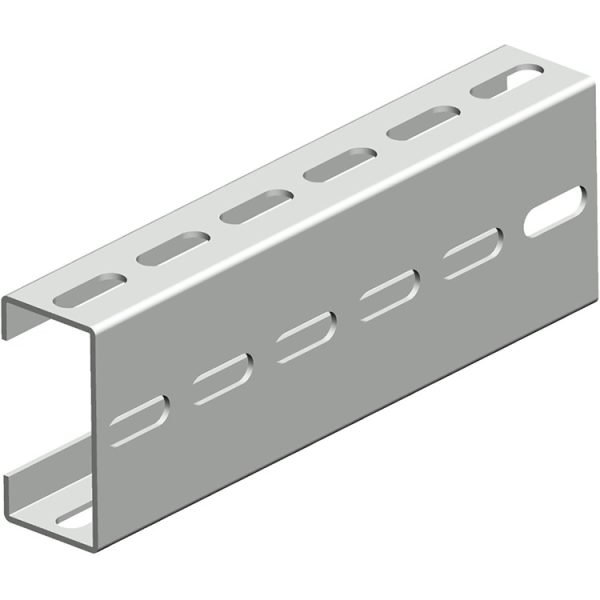 Rail Solaire C-Steel Perforé Acier Galvanisé C80×40 — 4m