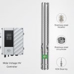Pompe Solaire Immergée Hybride DIFFUL 7,5 kW (10 HP) — 46 m³/h | HMT 112 m | Forage 6″
