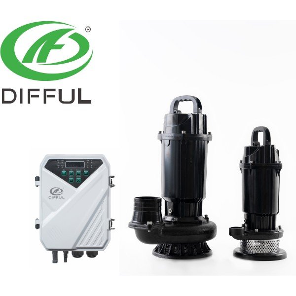 Pompe Submersible Solaire Hybride Débit DIFFUL 750W — 35 m³/h