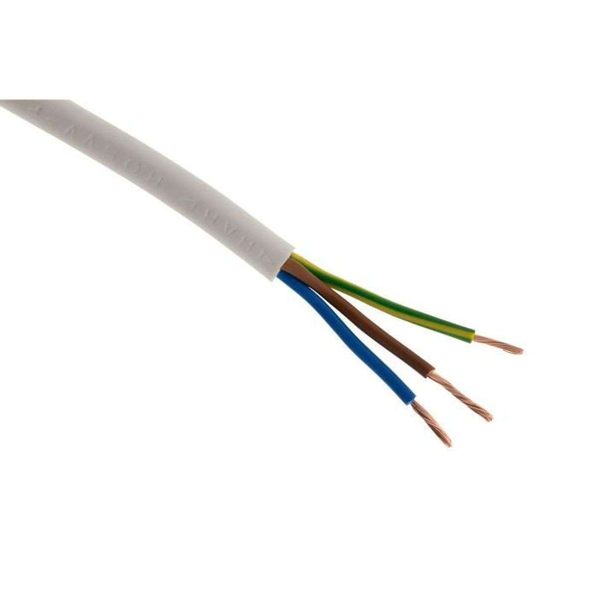 cable-d-alimentation-electrique-ho5vv-f-3g1-5-blan Câble Souple 3x2.5mm² — au mètre – Image 1