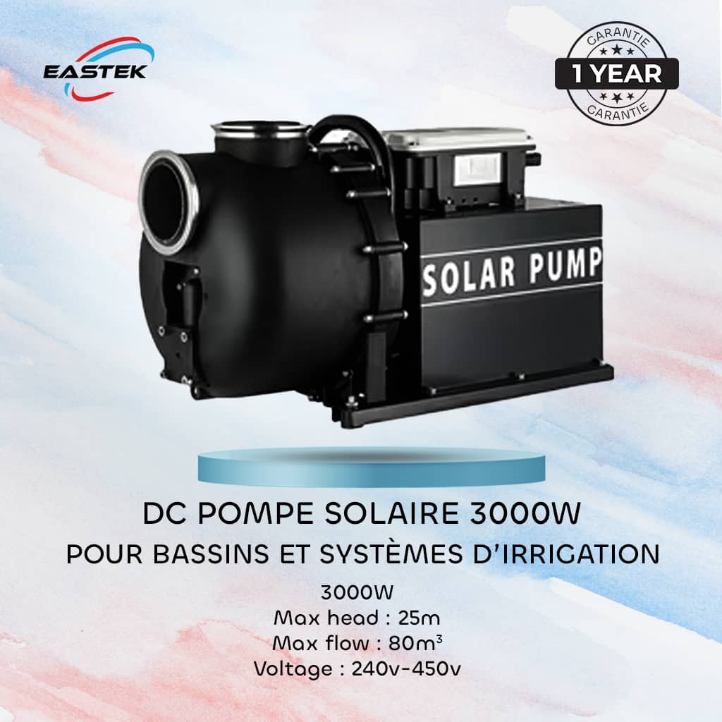 Pompe Solaire de Surface Débit EASTEK — 3 kW, 4 CV, Grand Débit