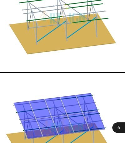Support de Panneaux Solaires en Acier Galvanisé — 10 panneaux
