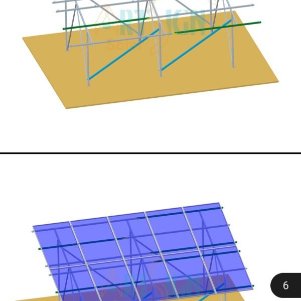 Support de Panneaux Solaires en Acier Galvanisé — 10 panneaux