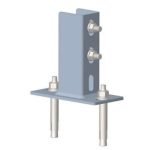 Pied de Fixation Galvanisé — Embase C41 pour Support Solaire