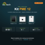 Kit solaire PME 12 — onduleur Growatt 12 kW monophasé, 2 batteries Lithtech 16 kWh, 22 panneaux JINKO 620 W