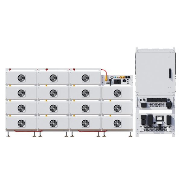Système de stockage haute tension Deye BOS-B : armoires de modules et boîtiers de contrôle
